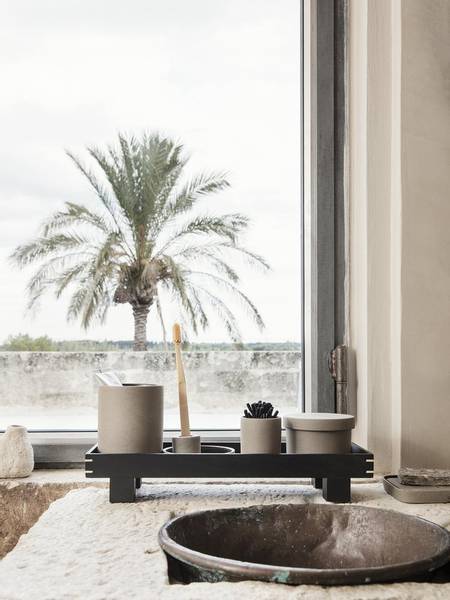 Bon Wooden Tray - X Small Dark Stained Black